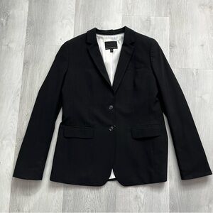 BANANA REPUBLIC WOMENS 100% WOOL BLACK BLAZER JACKET BLACK 10